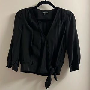 Madewell Black wrap blouse top - Size XS